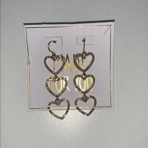 Diamond heart earrings